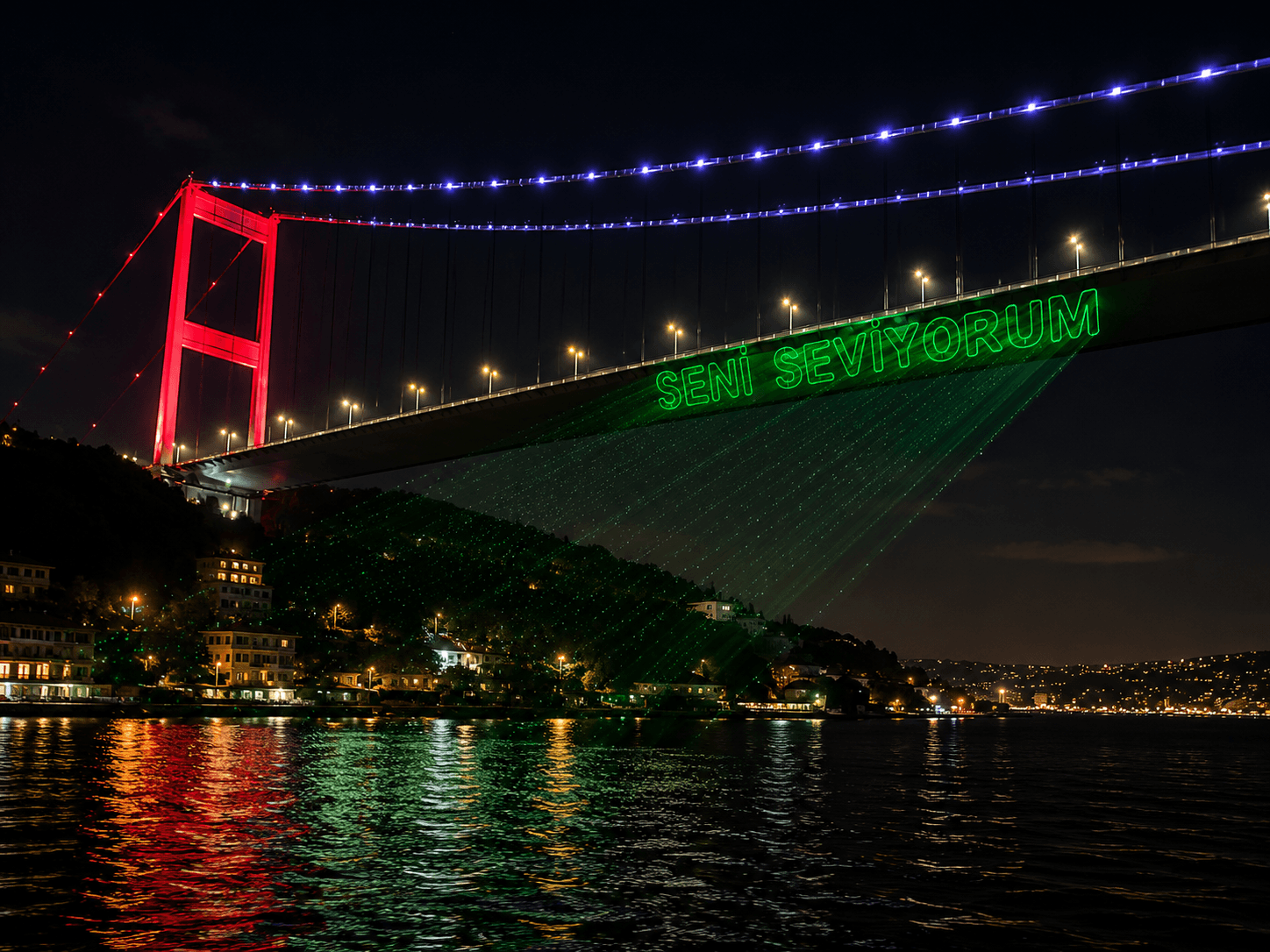 Köprüye Lazer Yansıtma